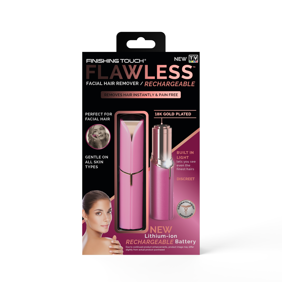 Finishing Touch Flawless Deluxe Facial Hair Remover Pink Crystal